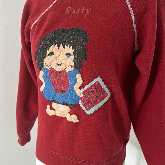 Vintage 1950s Rusty “Keep Smiling” Crewneck Sweatshirt - Picture 2 of 7